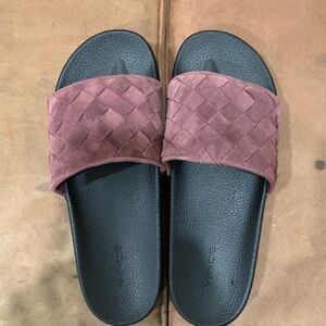 Vince Mens Leather Slides
